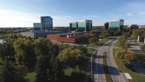 Aerial view of the Kanata North Tech Park.
